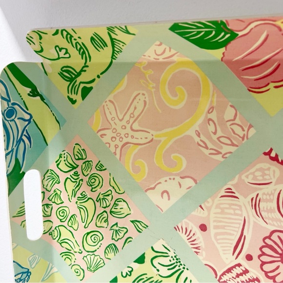 Vintage Lilly Pulitzer Patchwork Melamine Tray Large - Picture 3 of 12